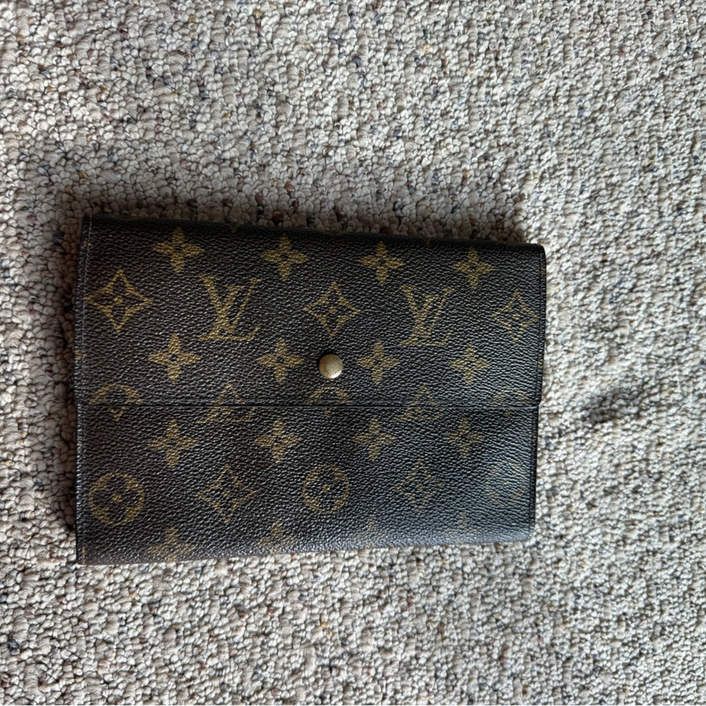 Louis Vuitton Dark Brown Monogram trifold wallet
